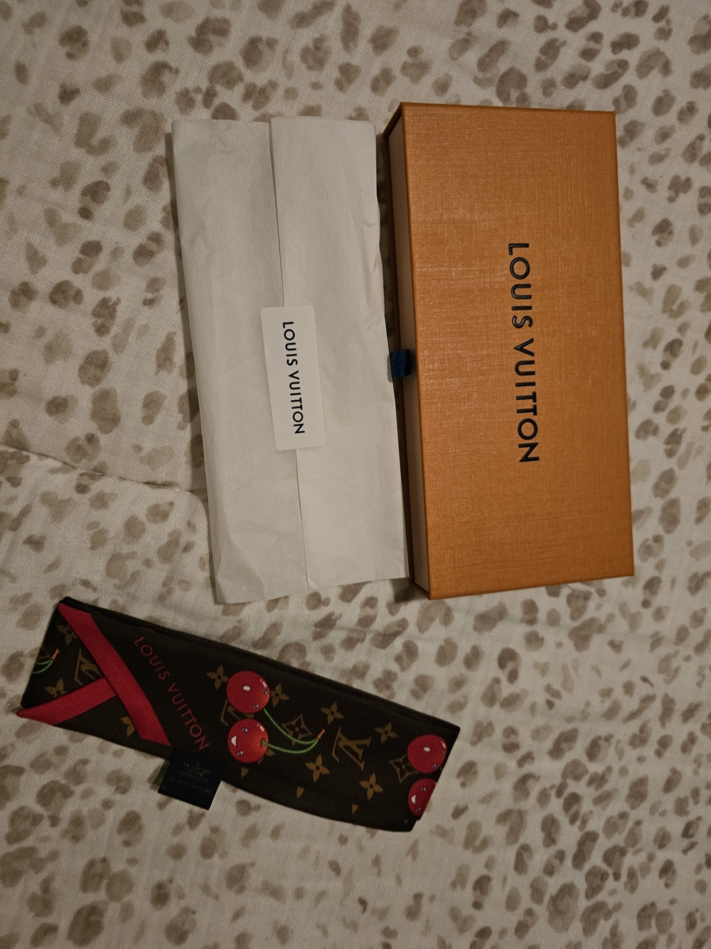 NWT🍒Louis Vuitton Brown Monogram Cherry Bandeau🍒